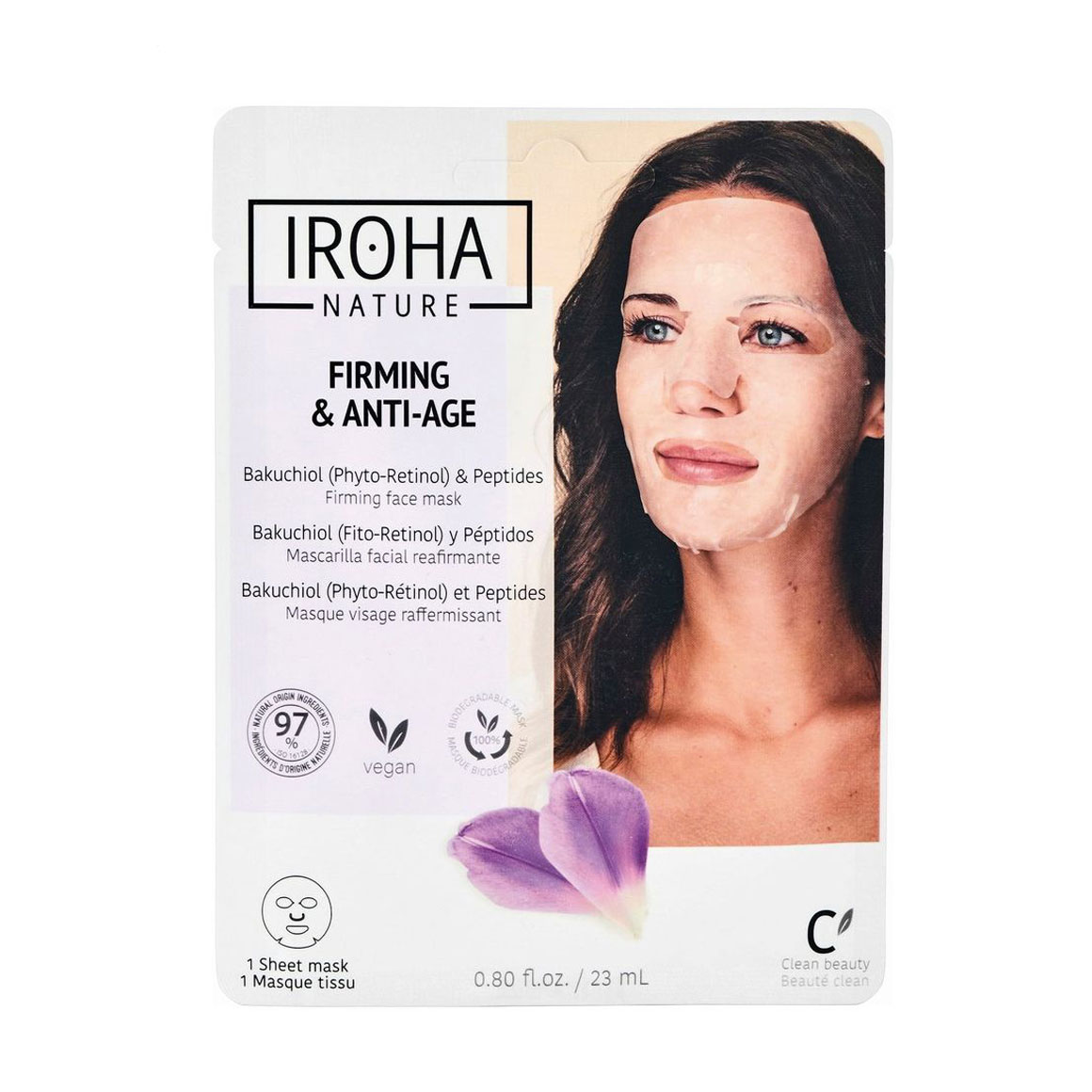 Тканинна маска для обличчя Iroha Nature Firming &amp; Anti-Age Face Sheet Mask, 23 мл